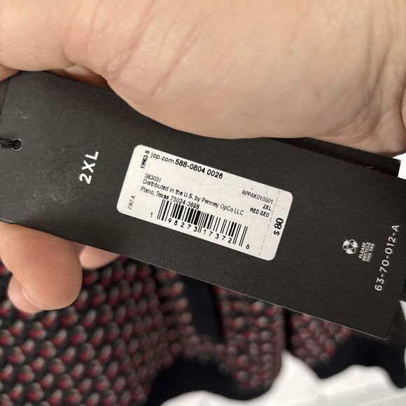 Shaquille O’Neal XLG Red Geometric Print Casual Jacket Full Zip Size 2XL NWT - Picture 3 of 5